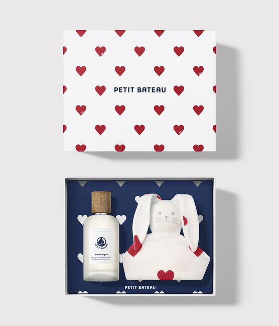 COFFRET CADEAU NAISSANCE PARFUM & DOUDOU bleu Floral Citrus Musc