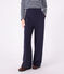 Pantalon femme en coton bleu SMOKING