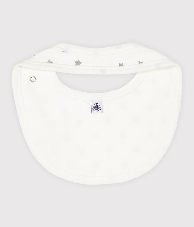 Bavoir naissance blanc/multicouleur