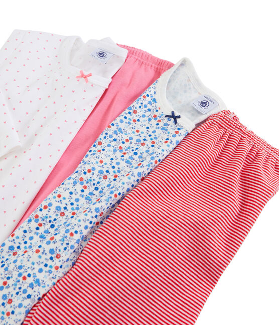 Duo de pyjamas petite fille en côte variante 1