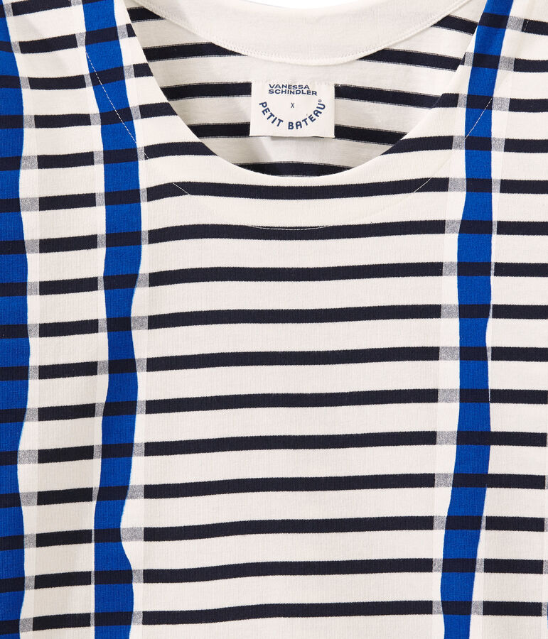 Marini&egrave;re kimono pour femme blanc/bleu