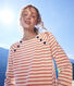 Marinière boutonnée en coton Femme