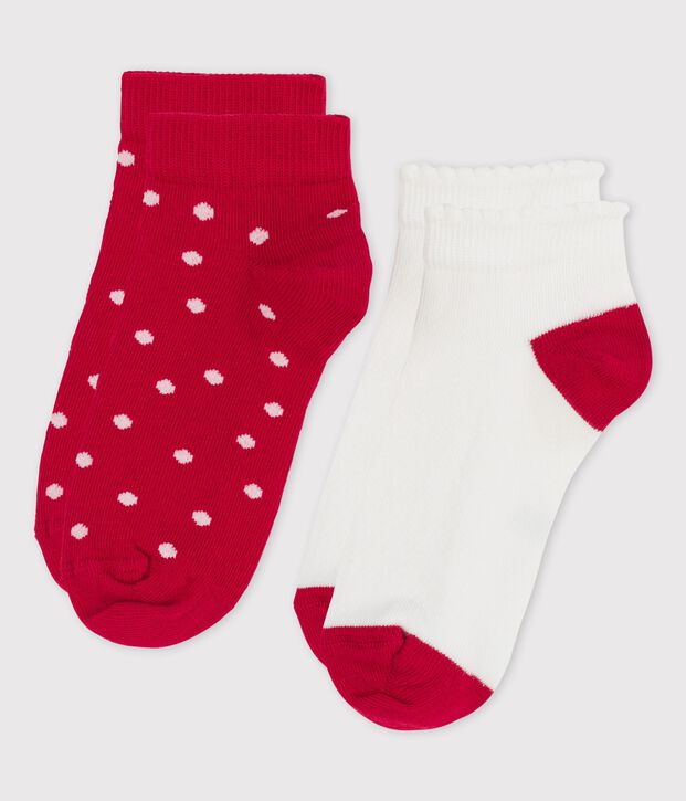 Lot de 2 paires de chaussettes enfant fille multicouleur