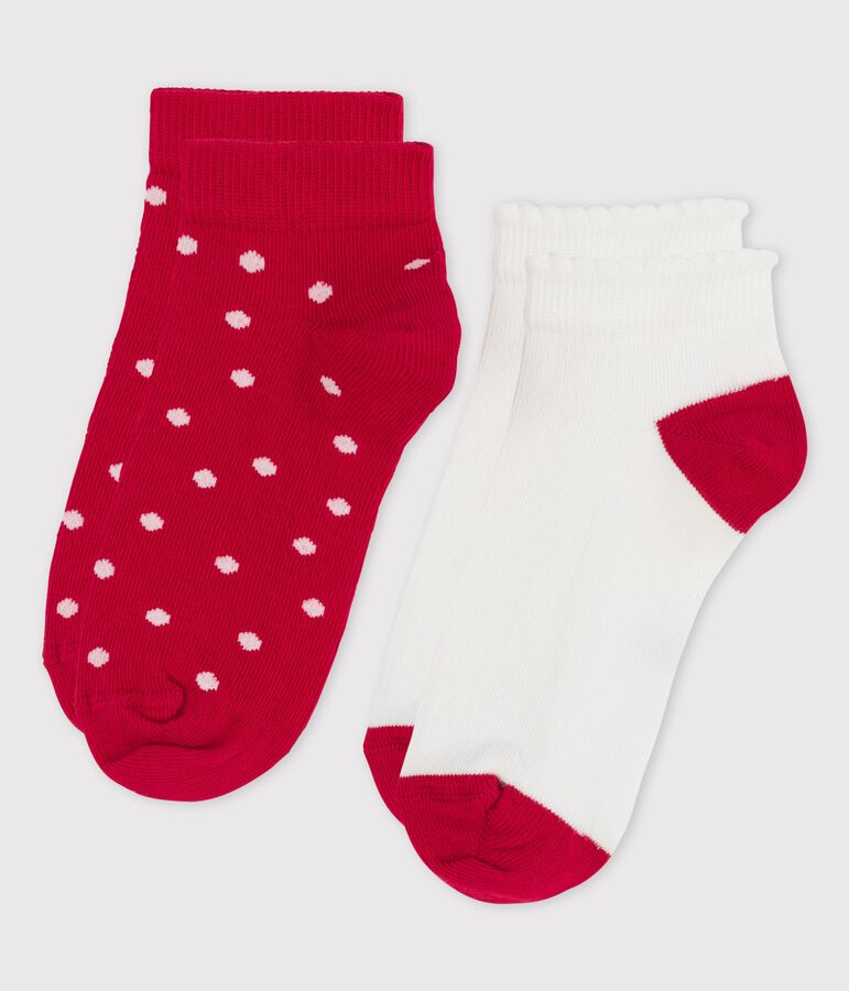 Lot de 2 paires de chaussettes enfant fille multicouleur