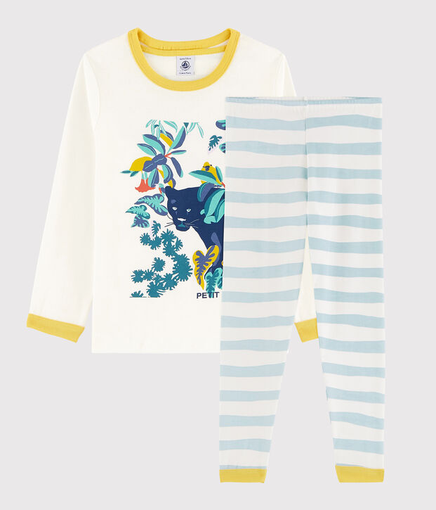 Lot de 2 pyjamas petite gar&ccedil;on en c&ocirc;te multicouleur