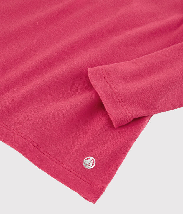 Tee-shirt manches longues en coton enfant fille rose