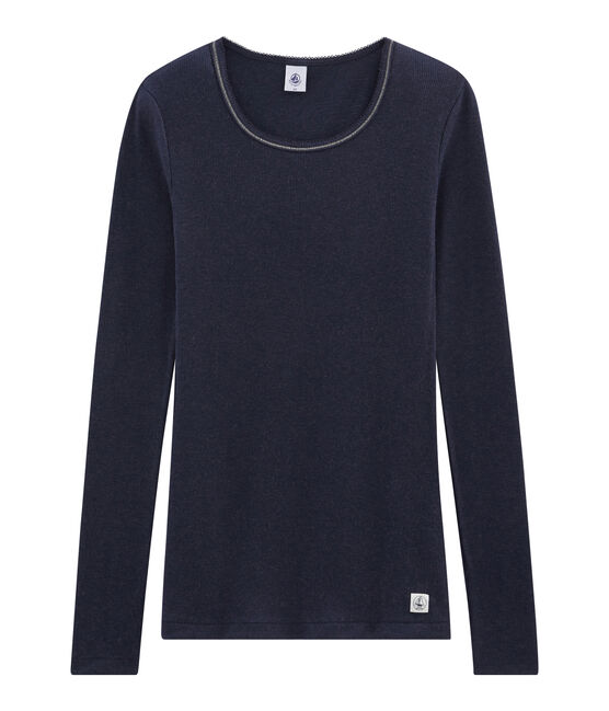 Tee shirt chaud femme bleu SMOKING