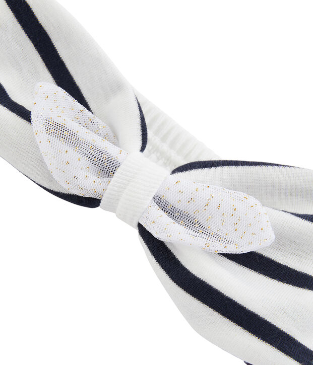Bandeau b&eacute;b&eacute; fille blanc/multicouleur