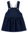 Robe salopette bébé fille en maille effet denim bleu MEDIEVAL/beige ECRU CN