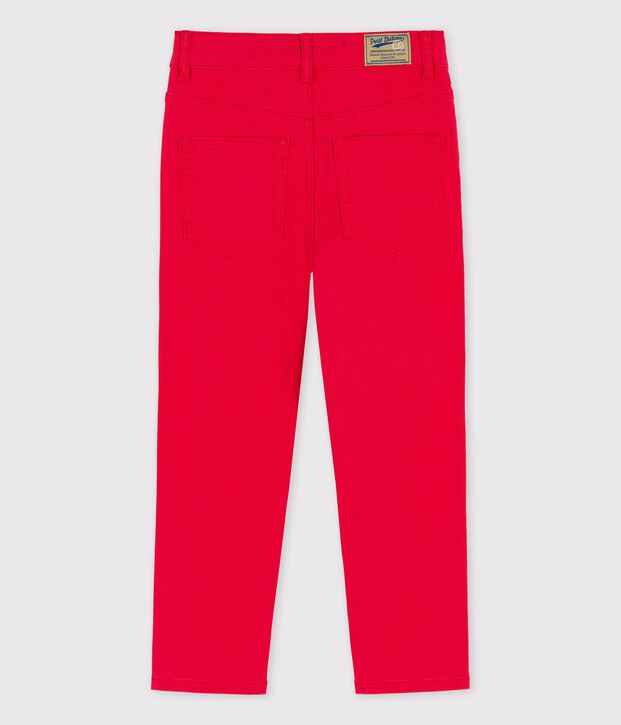 Pantalon en denim enfant fille / gar&ccedil;on rouge