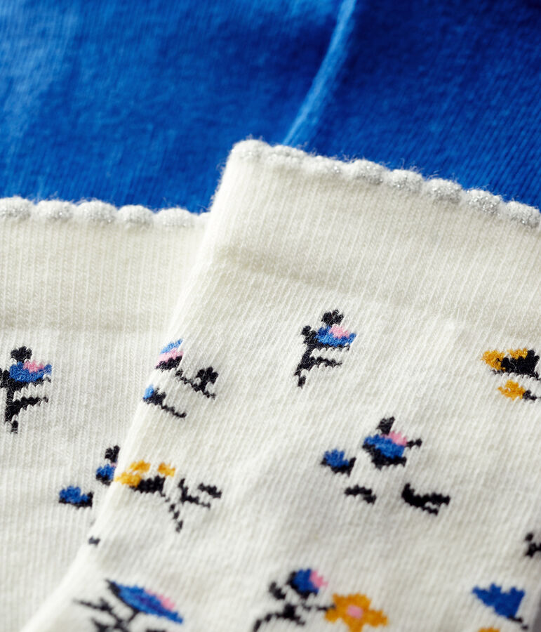 Lot de 2 paires de chaussettes enfant fille multicouleur