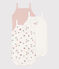 Lot de 3 bodies bretelles fleur bébé en coton variante 1