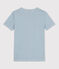 Tee-shirt L'ICONIQUE col rond en coton bio Femme bleu ROVER/blanc MARSHMALLOW