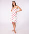 Nuisette en coton Femme blanc MARSHMALLOW/rouge TERKUIT