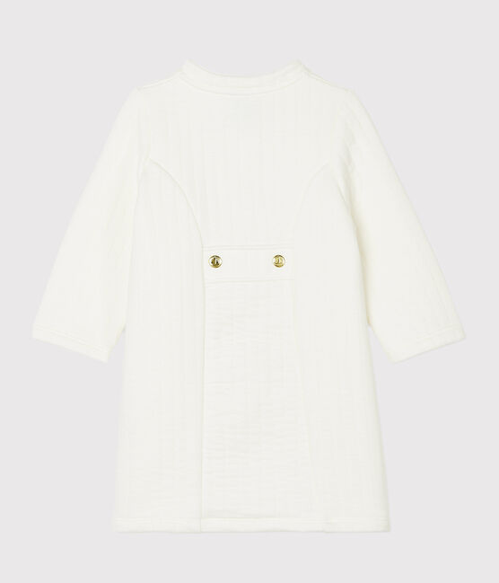 Manteau bébé fille en tubique matelassé blanc MARSHMALLOW