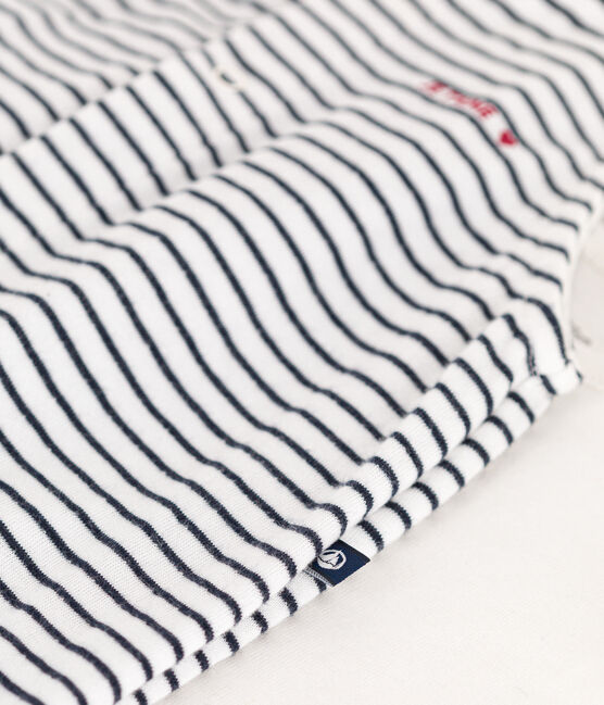 Ensemble combinaison et body en coton bébé blanc MARSHMALLOW/bleu SMOKING
