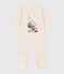 Pyjama bébé télécabines en velours beige MONTELIMAR CHINE