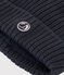 Bonnet en tricot doubl&eacute; en polaire enfant gar&ccedil;on-fille bleu marine