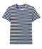 T-shirt homme à rayures bicolores bleu MEDIEVAL/blanc MARSHMALLOW