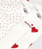 Lot de bodies manches longues c&oelig;ur b&eacute;b&eacute; en coton multicouleur