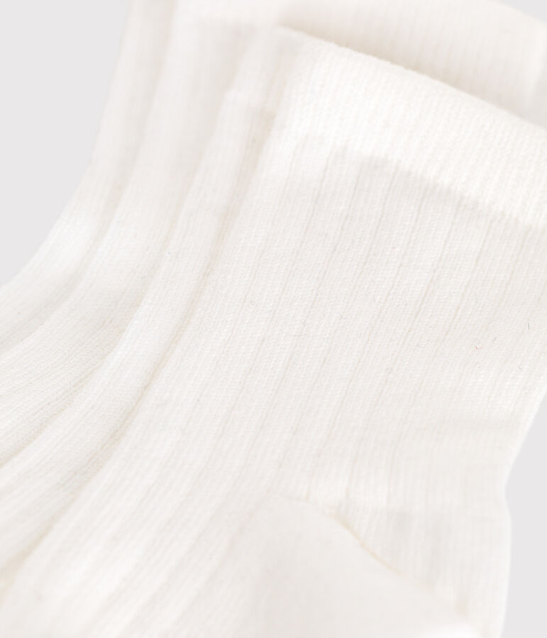 2 paires de chaussettes b&eacute;b&eacute; en coton unies multicouleur