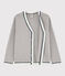 Cardigan en coton jersey enfant garçon gris POUSSIERE CHINE
