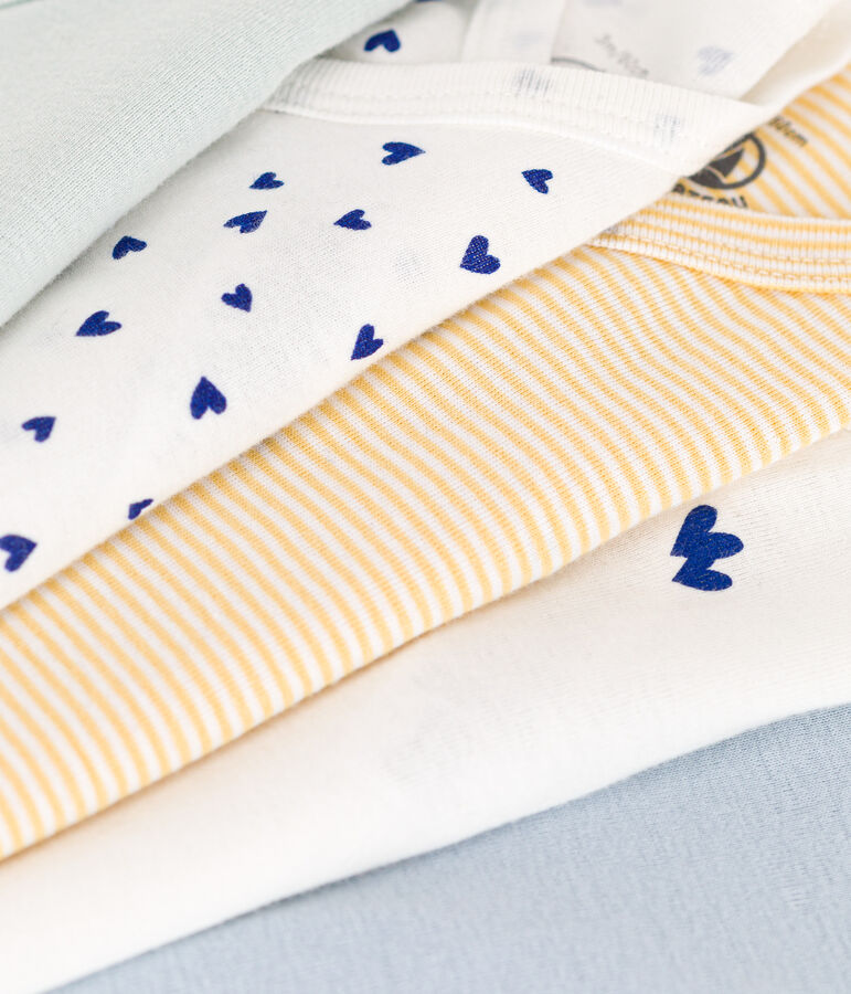 Lot de 5 bodies crois&eacute;s manches longues en coton variante 1