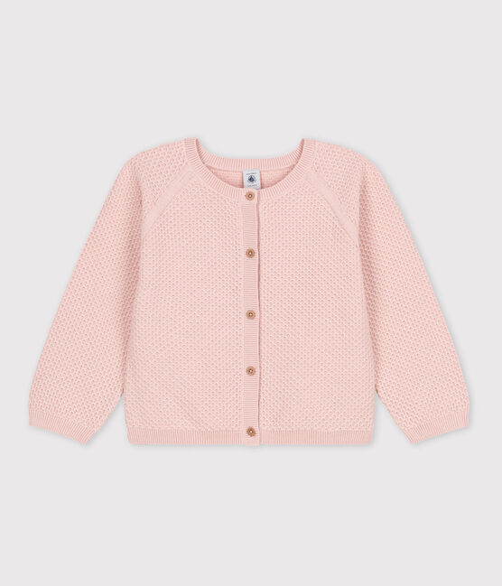 Cardigan en coton enfant fille rose SALINE