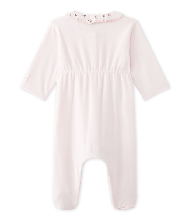Dors bien b&eacute;b&eacute; fille en velours rose