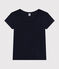 Tee-shirt Le Droit col rond en lin femme bleu SMOKING