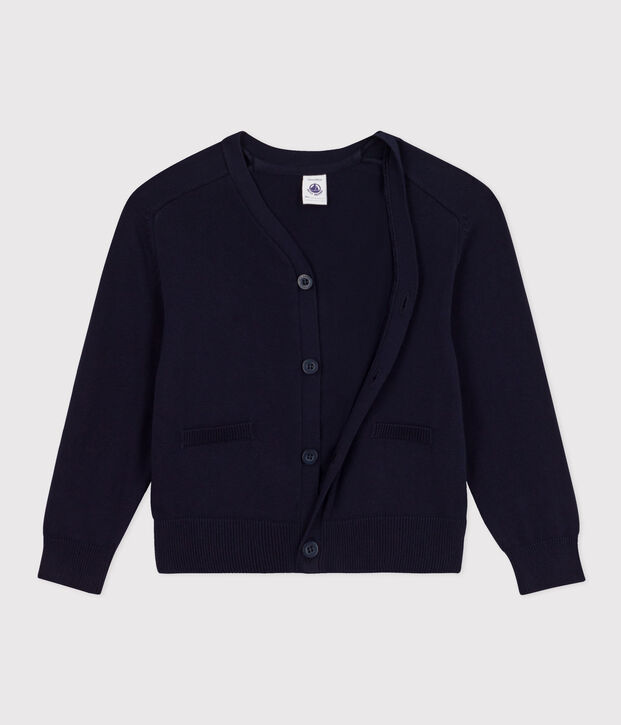 Cardigan en coton enfant gar&ccedil;on bleu