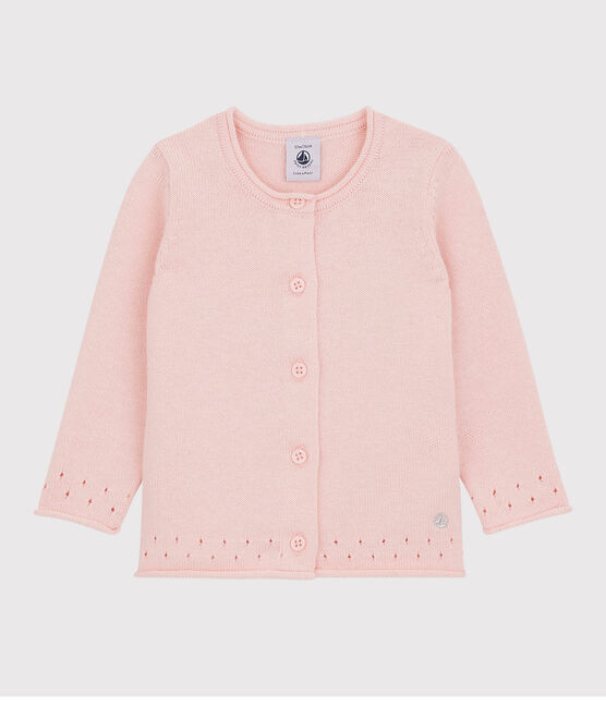Cardigan en tricot bébé rose MINOIS