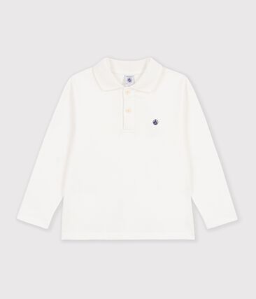 Polo enfant en coton à manche longues uni