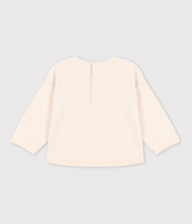 Sweatshirt b&eacute;b&eacute; en coton &eacute;cru