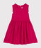 Robe sans manche en lin enfant fille rose DELHI