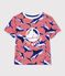 Tee shirt manches courtes blanc MARSHMALLOW/ MULTICO CN