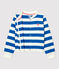 Cardigan en coton enfant fille bleu/blanc