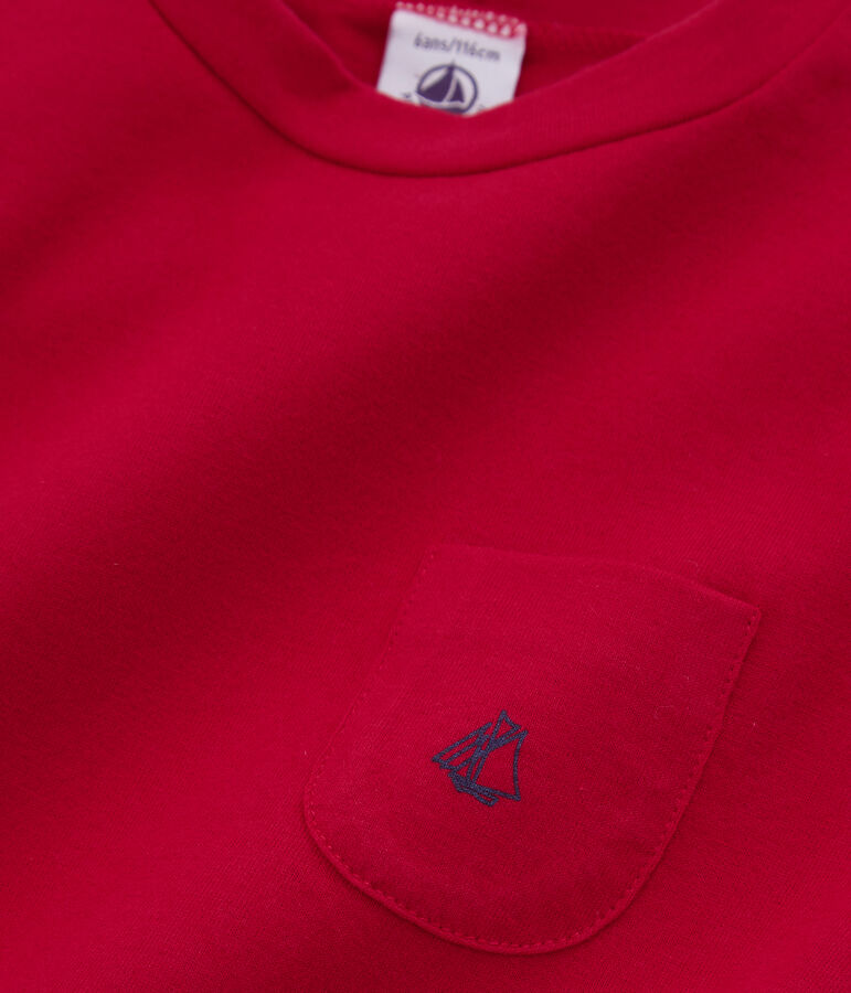 Tee-shirt &agrave; manches courtes enfant gar&ccedil;on rouge