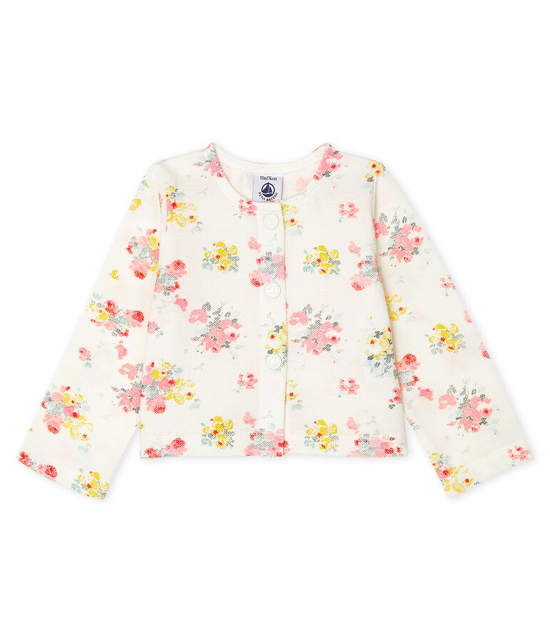 Cardigan b&eacute;b&eacute; fille imprim&eacute; blanc/multicouleur