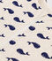 Gigoteuse baleines marines en coton beige MONTELIMAR/bleu MEDIEVAL