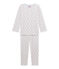 Pyjama fille imprimé petites fleurs bleu BOCAL/blanc MULTICO