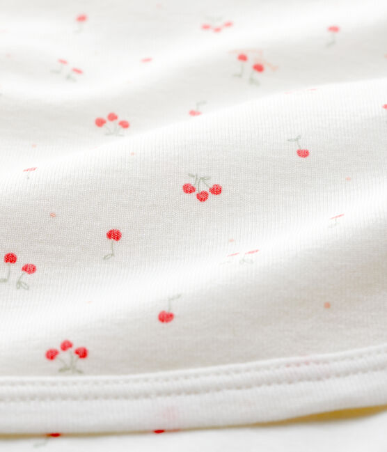 Drap de maternité bébé en coton biologique blanc MARSHMALLOW/blanc MULTICO