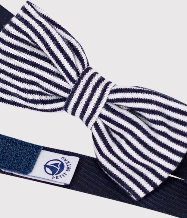 N&oelig;ud papillon enfant gar&ccedil;on bleu/blanc