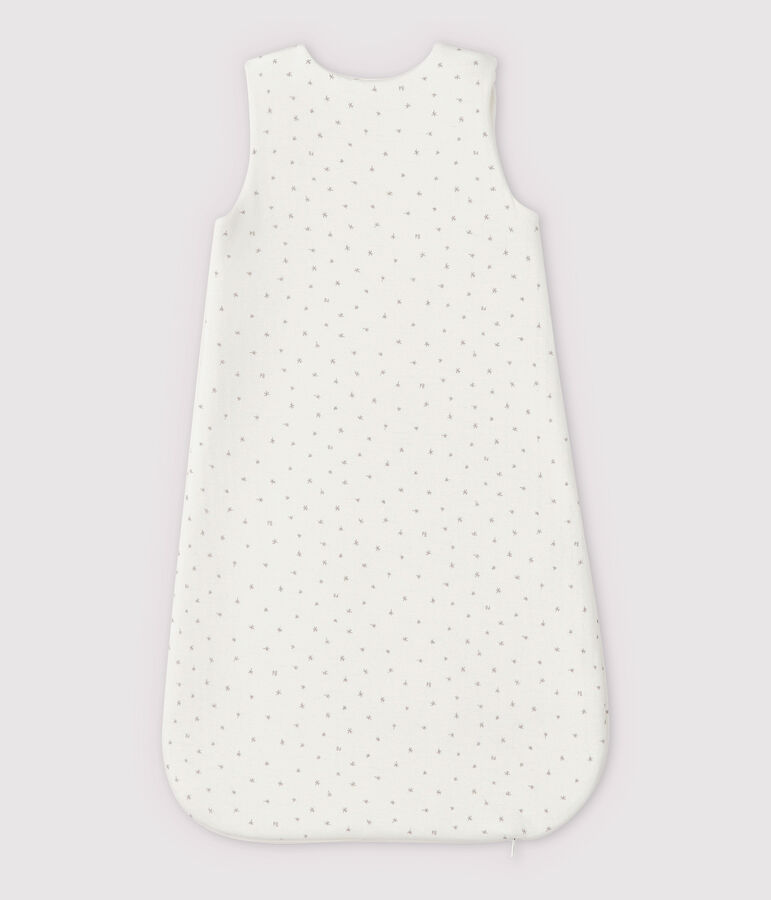 Gigoteuse blanche b&eacute;b&eacute; en tubique en coton biologique blanc/multicouleur