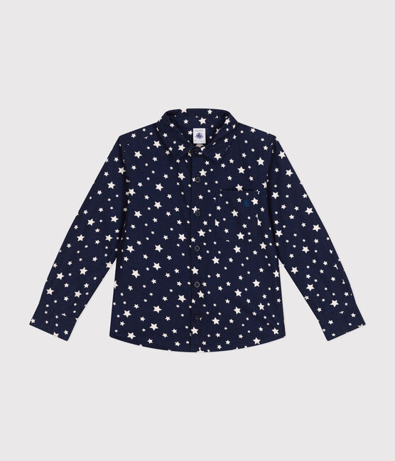 Chemise en flanelle enfant garçon bleu MEDIEVAL/blanc MARSHMALLOW