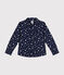 Chemise en flanelle enfant garçon bleu MEDIEVAL/blanc MARSHMALLOW