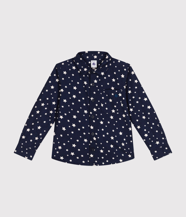 Chemise en flanelle enfant gar&ccedil;on bleu/blanc