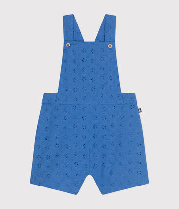 Salopette courte en broderie anglaise bébé