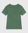 Tee-shirt Femme à manches courtes en lin vert PALMERAIE