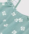 Maillot de bain une pièce enfant fleuri bleu PAUL/blanc MARSHMALLOW